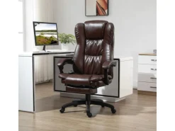 Vinsetto Bürostuhl Anhebbar mit Fußstütze Kopfstütze