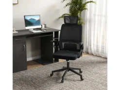 Online Vinsetto Bürostuhl mit Wippfunktion Mesh Schwarz 58L x 61B x 102-119H cm