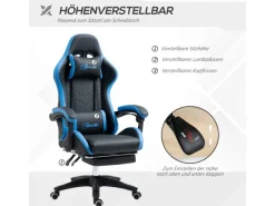 Best Vinsetto Gaming Stuhl mit Lendenkissen Kopfstütze