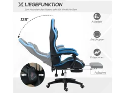 Best Vinsetto Gaming Stuhl mit Lendenkissen Kopfstütze