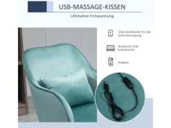 Vinsetto Massage Schreibtischstuhl mit USB-Schnittstelle