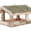 Online Vogelfutterhaus Birke mit Heudach Groß 30 cm x 39 cm x 26 cm