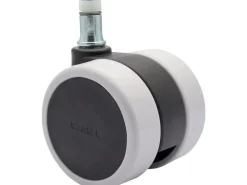 Wagner Drehstuhl-Doppelrolle Soft mit Stift Ø 6 cm Schwarz-Grau