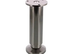 Wagner Möbelfuß Ø 3,8 cm Länge 15 cm - 16,5 cm Edelstahl-Optik