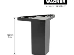 Discount Wagner Möbelfuß 10 cm Schwarz