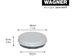 Wagner Möbelfuß Justus Lounge QuickClick mit Anschraubplatte 4er Set