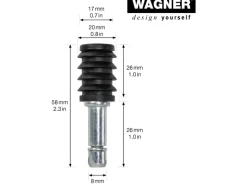 Best Wagner design yourself Wagner Rundrohrhülse & Stift 58 mm 2 Stück