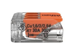 Wago Hebelklemme Ø 0,5 - 6 mm² 3-polig 5 Stück