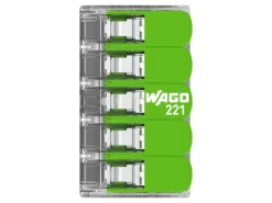 Sale Wago Verbindungsklemme 221-425 mit Hebeln 5 Leiter 8 Stück