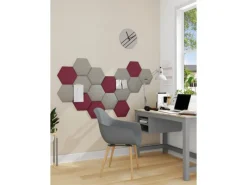 Outlet Wandkissen Dreieck 15 cm x 30 cm Hellgrau Struktur