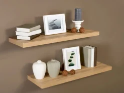 Sale Wandregal Carlton Eiche Hell 79,5 cm x 23,5 cm x 3,8 cm