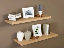 Wandregal Carlton Eiche Hell 59,5 cm x 23,5 cm x 3,8 cm