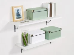 Wandregal Oldham Weiß 79,5 cm x 19,5 cm