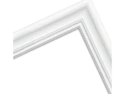 WANDStyle Bilderrahmen H390 aus Massivholz in Weiß gemasert 13 x 18 cm im Stil Landhaus Weiß-Holzoptik