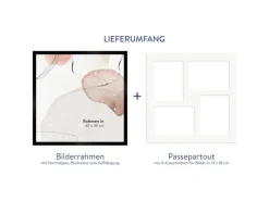 Outlet WANDStyle Galerierahmen G950 in 40 x 40 cm für 4 Bilder im Format 13 x 18 cm Schwarz