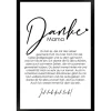 Sale WANDStyle Gerahmtes Poster Danke Mama 30 x 45 cm Geschenkidee für Eine Person