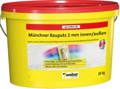 Saint-Gobain Weber Weber Münchner Rauputz 2 mm Körnung Innen und Außen 20 kg pastös