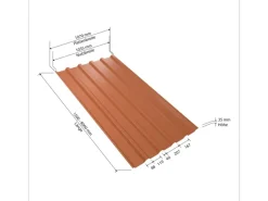 Best Weckman Trapezblech W35 Stahl Antikondensvlies 7.650 x 1.070 x 0,5 mm Ziegelrot