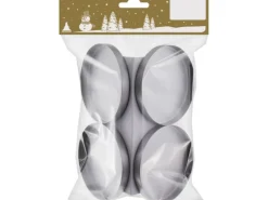 Weihnachtlicher Teelichthalter aus Metall 4 St. Ø 7,5 cm