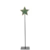 Weihnachts-Deko Holzstern auf Metallstand 58 cm Hellgrün