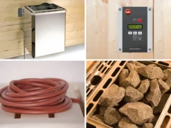Weka Massivholzsauna Valida 1 Sparset 4,5 kW OS Glastür