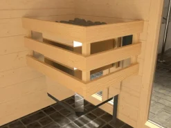 Weka Massivholzsauna Valida 1 Sparset 4,5 kW OS Glastür