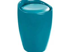 Discount Wenko Badhocker Candy mit abnehmbarem Wäschesack Kunststoff 20 l Petrol