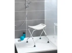 Wenko Badhocker Secura klappbar Kunststoff 53,5 x 44,5-48,0 x 40-47 cm Weiß