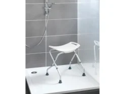Wenko Badhocker Secura klappbar Kunststoff 53,5 x 44,5-48,0 x 40-47 cm Weiß