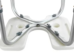 Wenko Duschhocker mit Hygieneausschnitten Secura Weiß höhenverstellbar