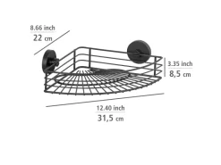 Online Wenko Eckablage Bari Vacuum-Loc Schwarz