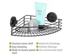 Online Wenko Eckablage Bari Vacuum-Loc Schwarz