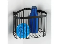 Wenko Eckablage Classic Plus Black Stahl 23,5 x 16,5 x 18,5 cm Schwarz