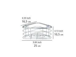 Hot Wenko Eckablage Trestina 25 cm x 10,5 cm 16,5 cm Edelstahl Silber Glänzend