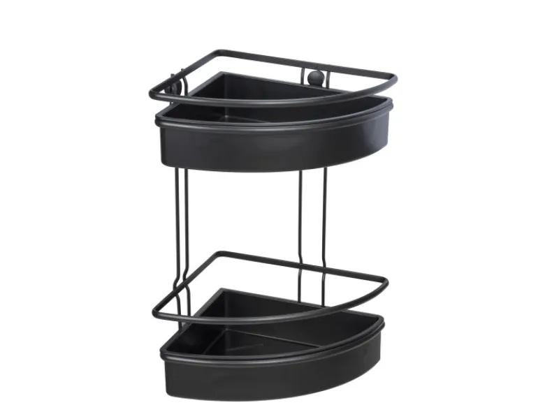 Wenko Eckregal 2 Etagen Molinella Schwarz