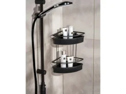 Wenko Eckregal 2 Etagen Molinella Schwarz