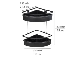 Wenko Eckregal 2 Etagen Molinella Schwarz