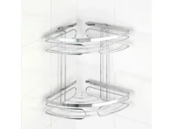 New Wenko Eckregal 2 Etagen Premium Edelstahl