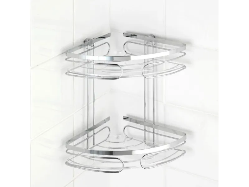 New Wenko Eckregal 2 Etagen Premium Edelstahl