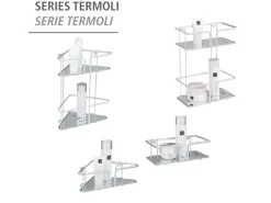 Wenko Eckregal Termoli Edelstahl 2 Etagen