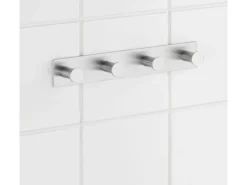 Wenko Hakenleiste Celano Quadro mit 4 Haken Edelstahl Rostfrei