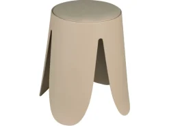 Wenko Hocker Comiso Ø 44,5 cm x 46 cm Beige Matt