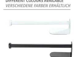 Clearance Wenko Küchenrollenhalter Nio Selbstklebend 27,5 cm x 4,5 cm x 7 cm Schwarz