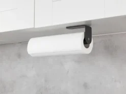 Clearance Wenko Küchenrollenhalter Nio Selbstklebend 27,5 cm x 4,5 cm x 7 cm Schwarz