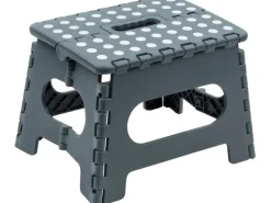 Wenko Klapptritt Rutschfest mit gummierten Füßen Grau