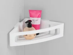 Sale Wenko Power-Loc Eckablage Bralia Kunststoff (ABS) 35 x 8,5 x 20 cm Weiß