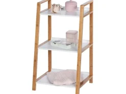 Discount Wenko Regal Finja Bambus Braun mit 3 Etagen