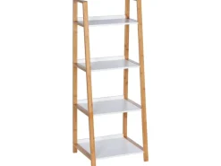 Wenko Regal Finja Bambus Braun mit 4 Etagen