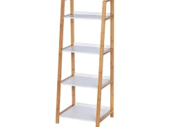 Wenko Regal Finja Bambus Braun mit 4 Etagen