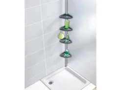 New Wenko Teleskop-Duschecke Compact Aluminium Silber